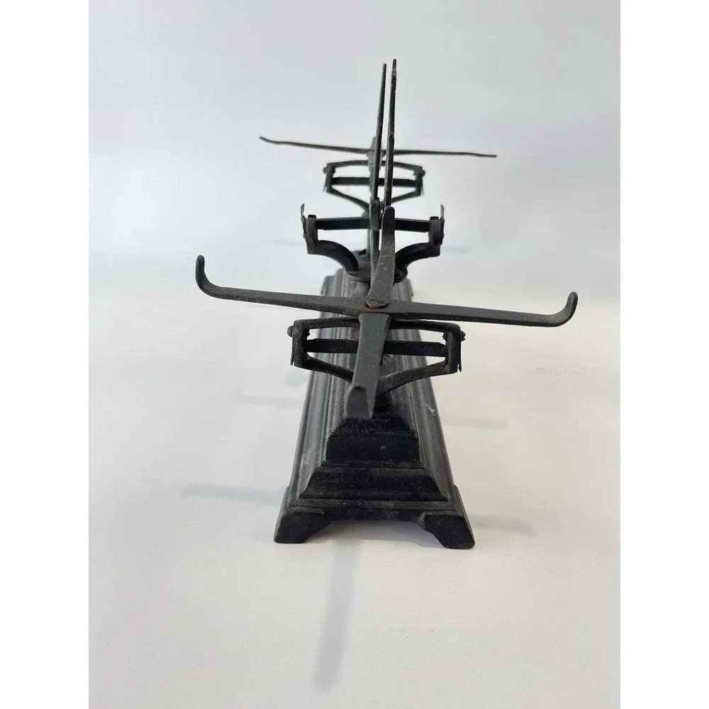 Antique Balance Scale  3 Kilo French  Made Cast Iron Possibly From Late 1800s
